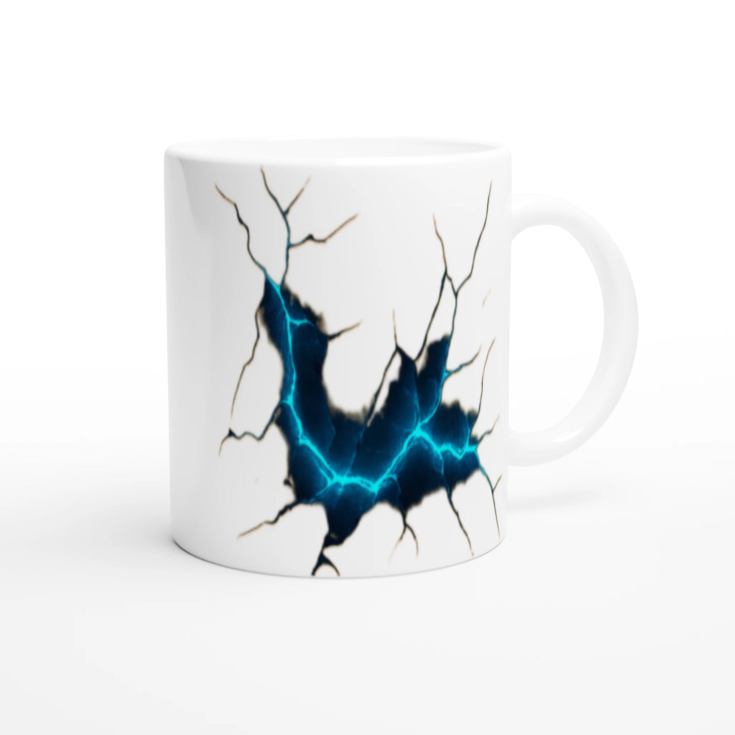 Cana ceramică „Impact Electric” – vedere frontală cu mâner spre dreapta