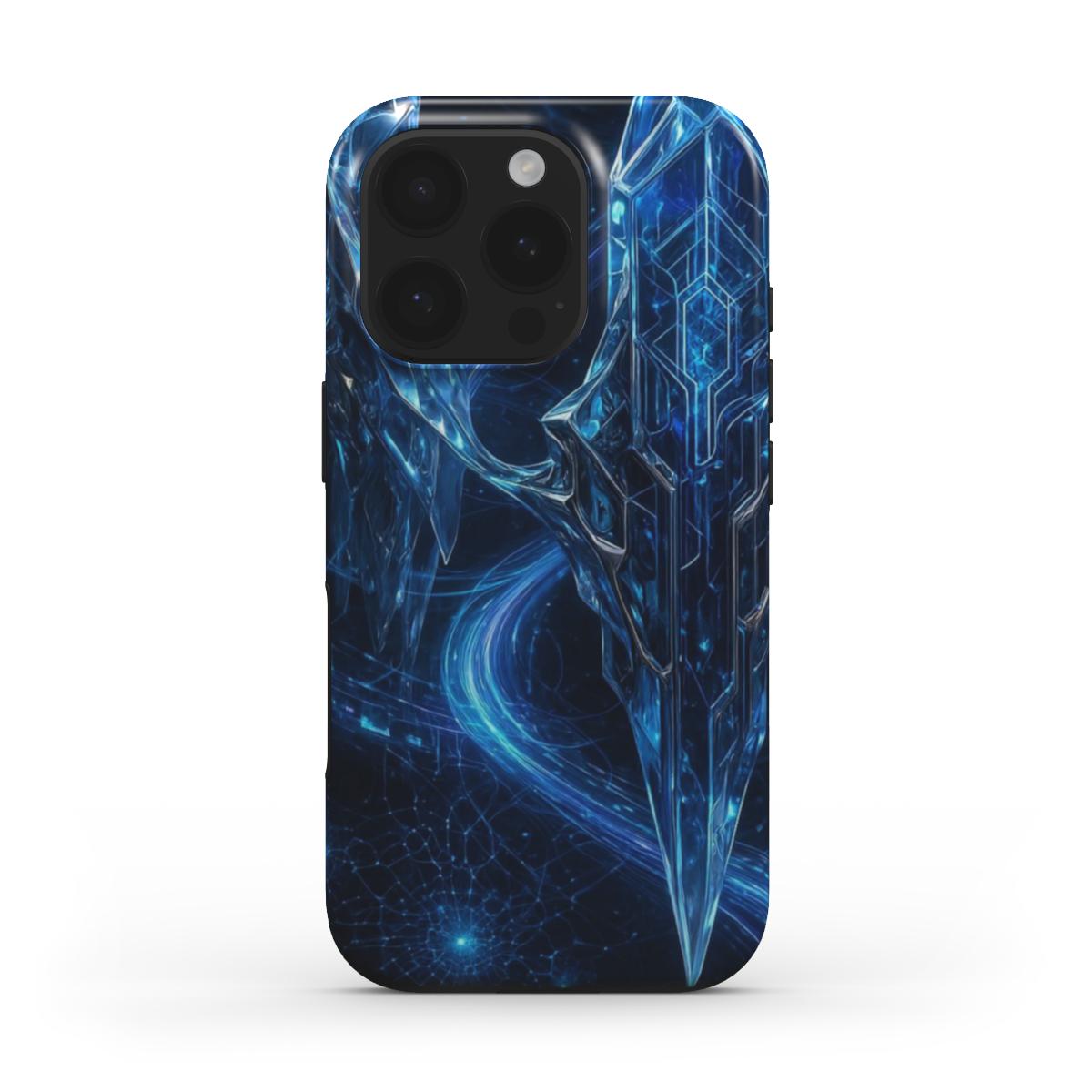 Husă Abstract Future pentru OnePlus 11 / OnePlus 10 Pro 5G, vedere spate, model cu accente abstracte albastre