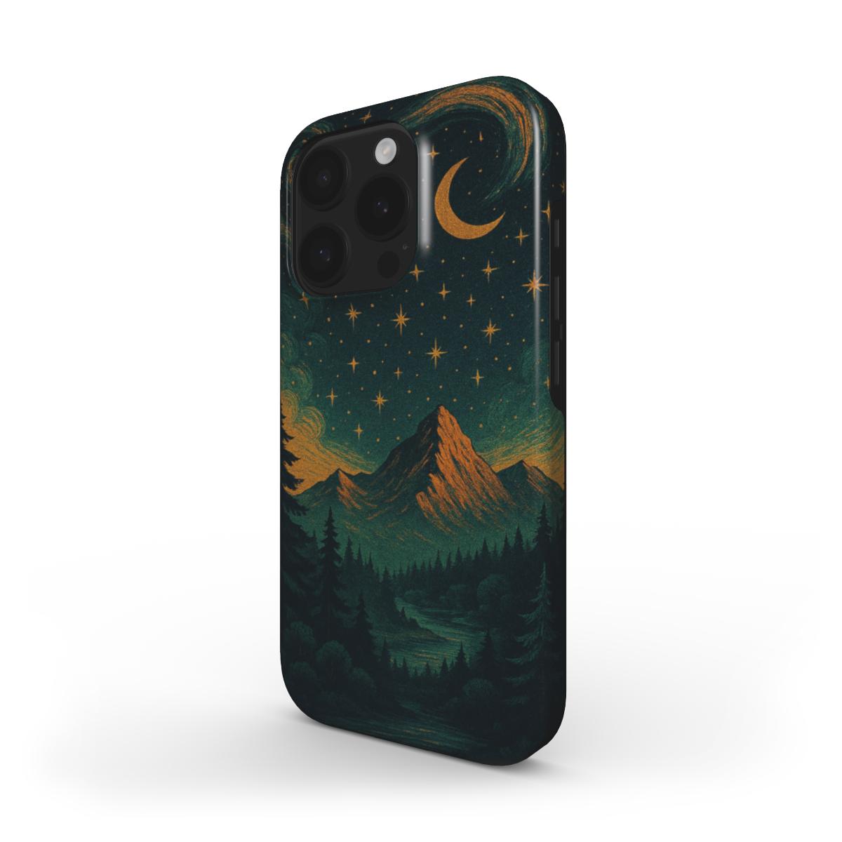 Husă Tough Xiaomi 13 Pro, vedere față, design montan nocturn cu cer înstelat