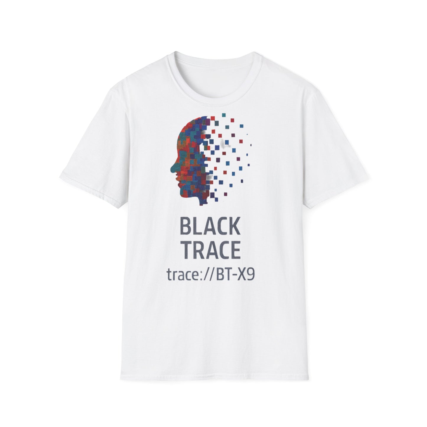 Tricou unisex alb din bumbac 100% cu design față digitală scattered