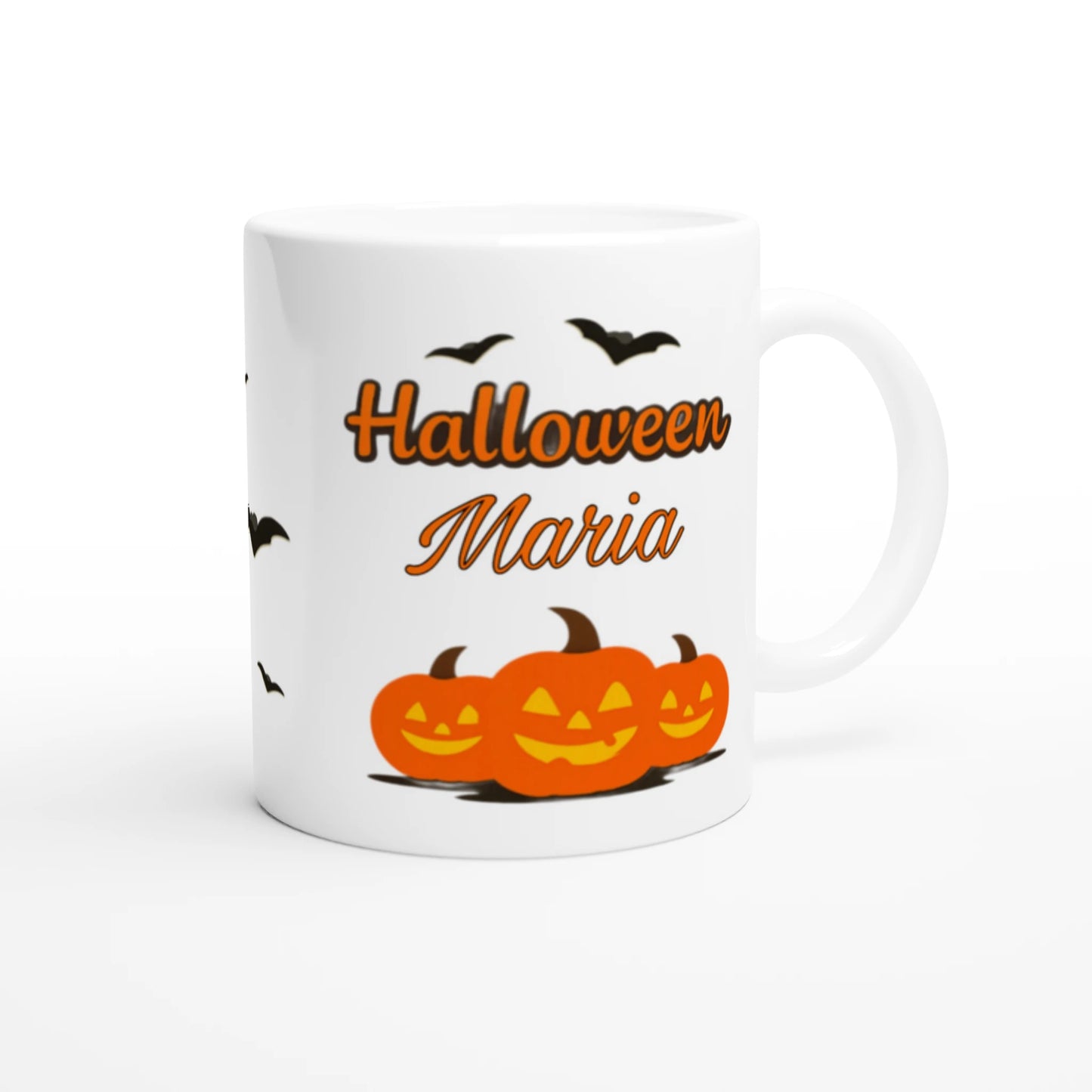 Cană Halloween personalizată cu numele Maria, ceramică 325ml, vedere laterală dreapta