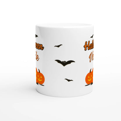 Cană Halloween personalizată cu numele Vasile, ceramică 325ml, vedere frontală