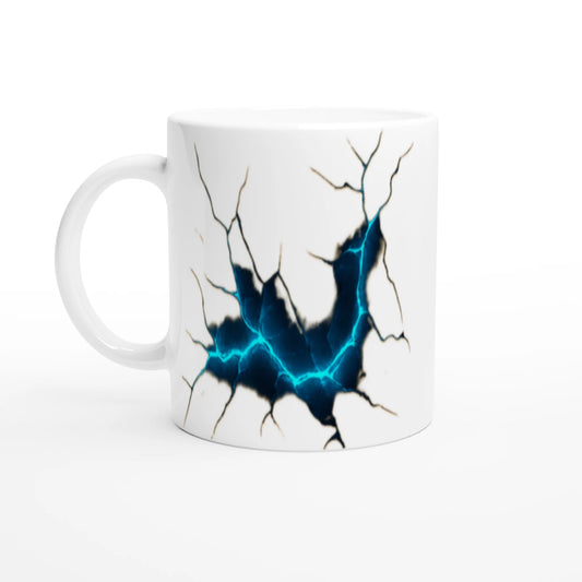 Cana ceramică „Impact Electric” – vedere frontală cu mâner spre stânga