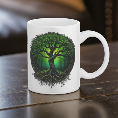 Cană personalizată ceramică 325 ml cu design celtic – vedere din dreapta