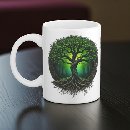 Cană personalizată ceramică 325 ml cu design celtic – vedere din stânga