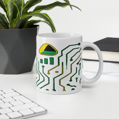 Cană ceramică 325ml cu design personalizat, vedere laterală