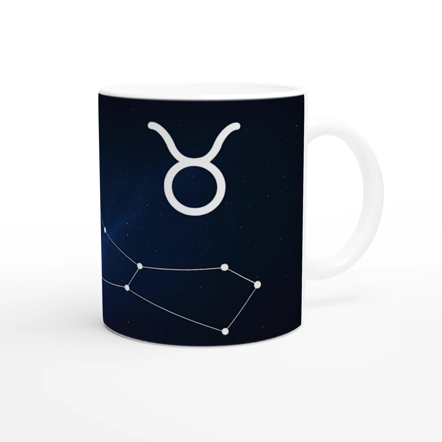 Cana zodiacală din ceramică 325 ml, vedere față, design elegant dedicat zodiei Taur
