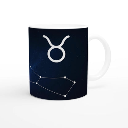 Cana zodiacală din ceramică 325 ml, vedere față, design elegant dedicat zodiei Taur