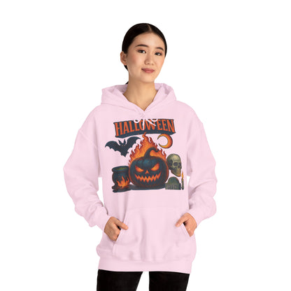 Hanorac unisex Halloween pink – pe model