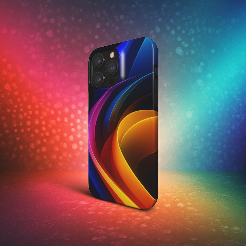 Husă Snap Huawei P40 / P40 Pro Plus cu design abstract colorat, vedere laterală