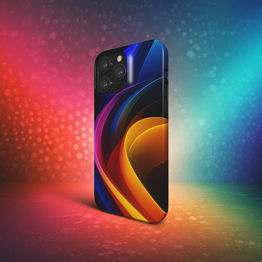 Husă Snap Huawei P40 / P40 Pro Plus cu design abstract colorat, vedere laterală