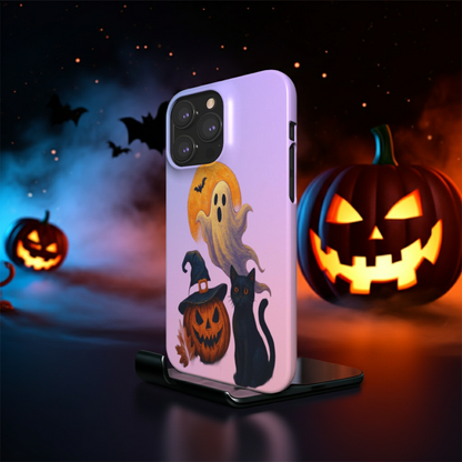 Husă Snap Huawei P40 – vedere laterală cu design Halloween