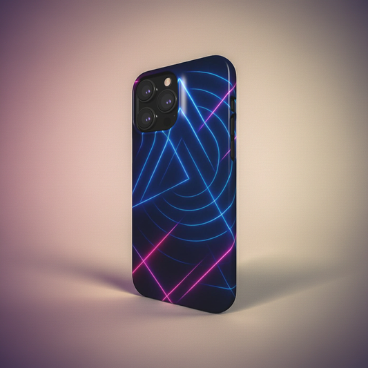 Husă Tech Huawei P30 Pro, vedere spate, design geometric albastru cu forme moderne