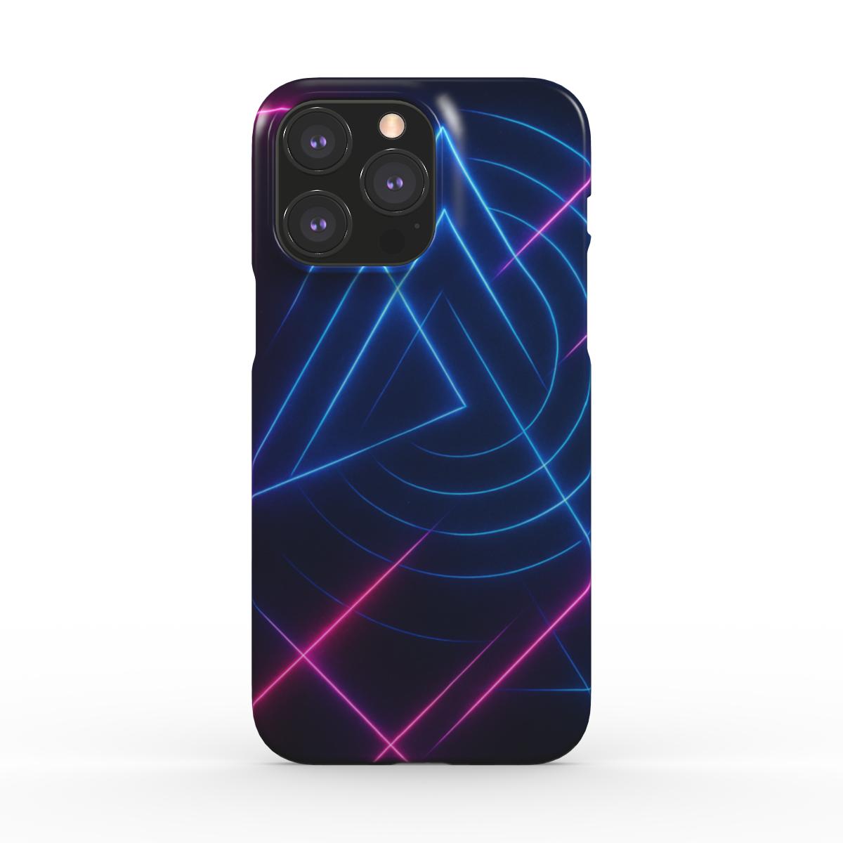 Husă Tech Huawei P30 Pro, vedere spate, model geometric albastru pe fundal alb