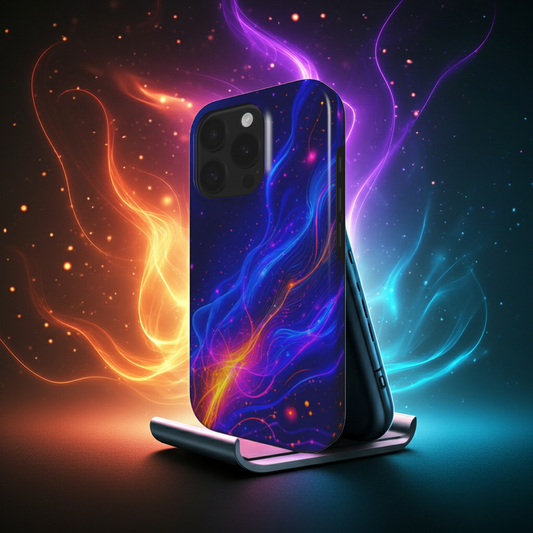 Husă tough OnePlus 11 Bebetech – vedere laterală cu design abstract energetic