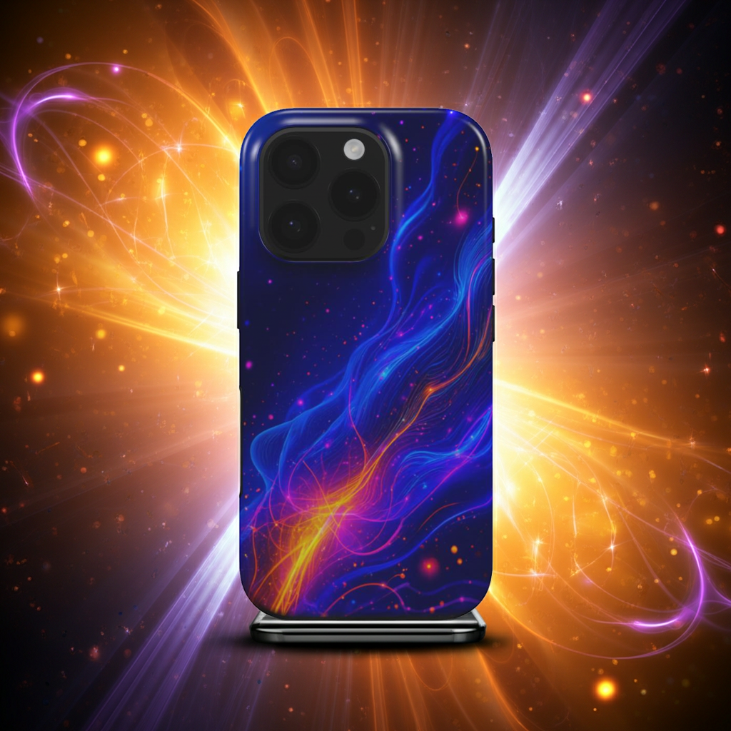 Husă tough OnePlus 11 Bebetech – vedere din spate cu design abstract energetic