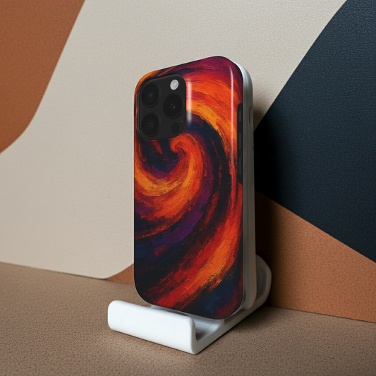 Husă Tough Xiaomi 14 cu design vortex abstract multicolor, vedere laterala