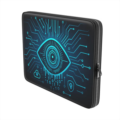 Husă premium laptop – vedere laterală slim cu design AI