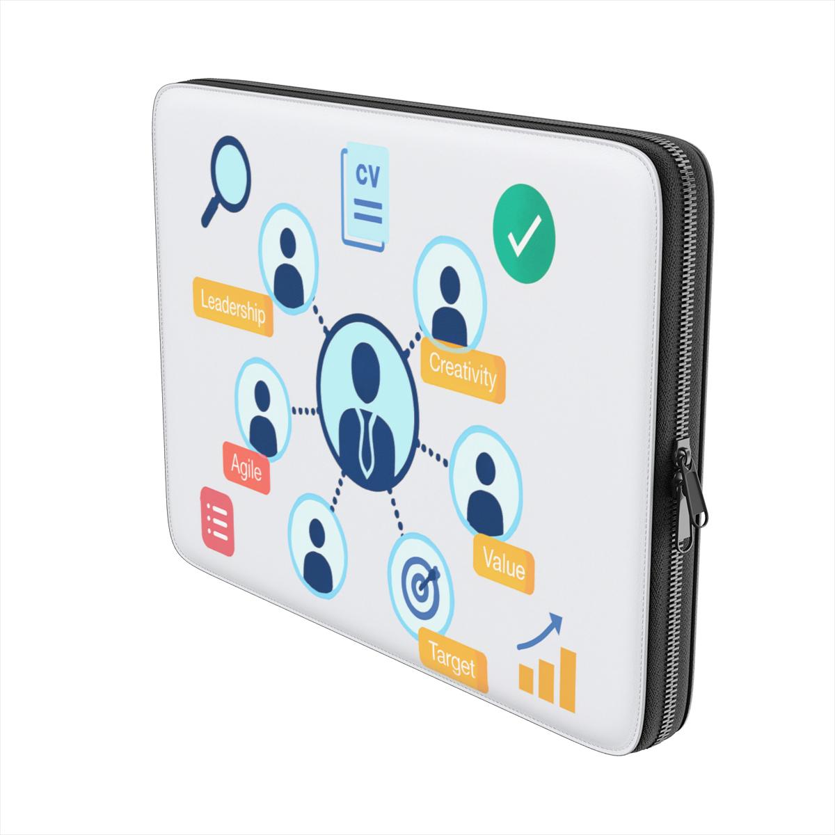 Husă premium laptop – vedere laterală slim cu design profesional