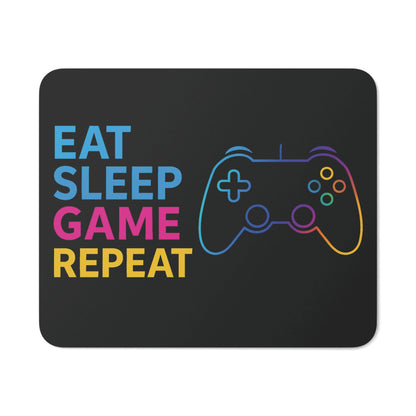 Mouse pad Neon Grind Gamer Edition pe fundal alb, design neon EAT SLEEP GAME REPEAT