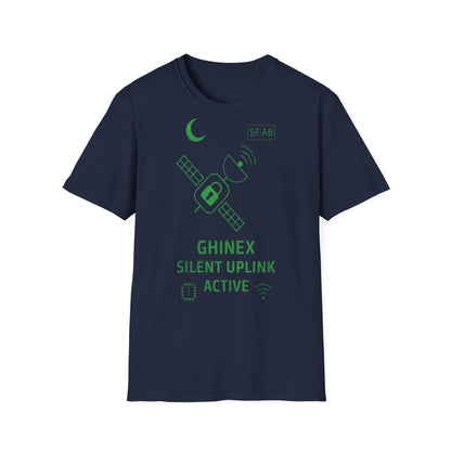 Tricou unisex Active Link din bumbac 100%, design satelit, culoare navy