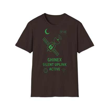 Tricou unisex Active Link din bumbac 100%, design satelit, culoare neagra