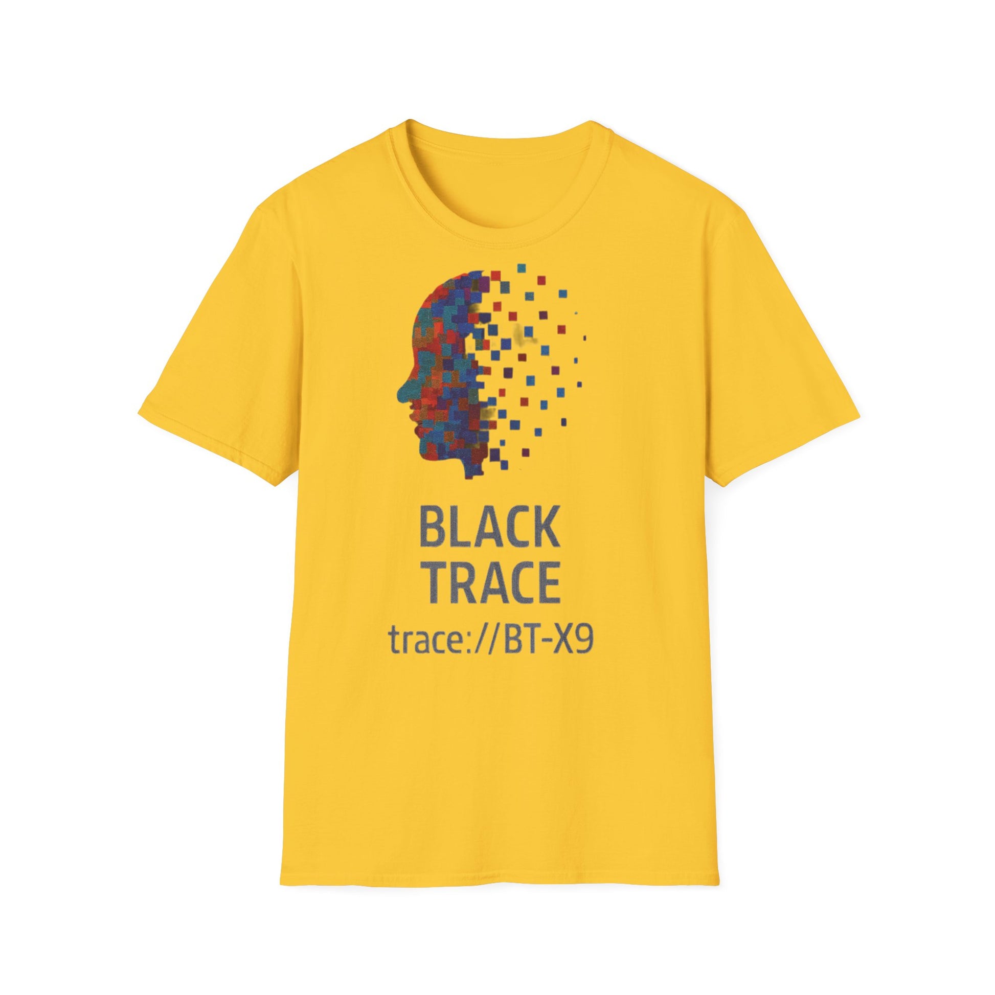 Tricou unisex galben daisy din bumbac 100% cu design față digitală scattered