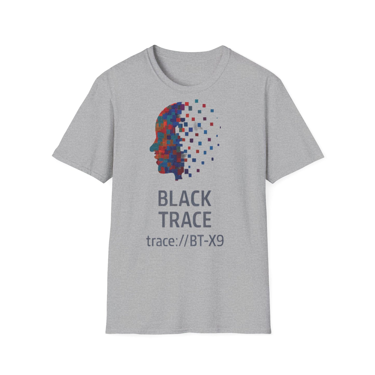 Tricou unisex gri din bumbac 100% cu design față digitală scattered